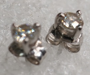 ダイヤ　ピアス　0.30ct pt900 大網てんとう虫　L19-519-10