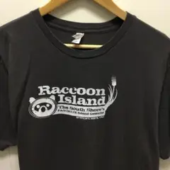 USA古着　Raccoon Island プリントTシャツ　サイズL