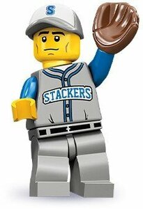 LEGO Baseball-Fielder　レゴブロック ミニフィギュアシリーズ廃盤品