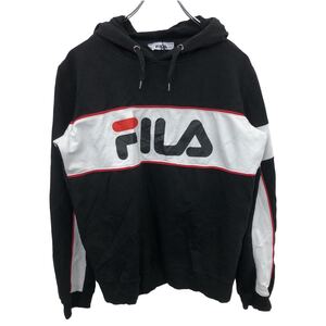 FILA スウェットパーカー 2XLサイズ フィラ ブラック レディース 古着卸 アメリカ仕入 t2212-3315