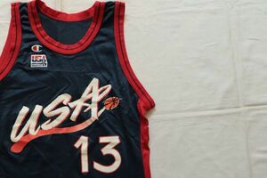 【古着GAME TOPSレア Champion USA Dream Team ユニフォームタンクトップ#13】チャンピオンNBAバスケドリームチーム1992シャキールオニール