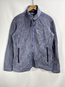 ■ 女性用 00s 2001年製 USA製 patagonia パタゴニア フルジップ フリース ジャケット 古着 サイズM ラベンダー アメカジ アウトドア ■