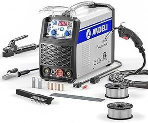 ANDELI 半自動溶接機 120AノンガスMIG/アーク溶接/lift TIG 100V/200V兼用 インバーター直流溶接