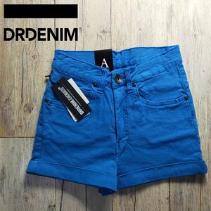 未使用☆DR.DENIM ドクターデニム☆JEANSMAKERS ショートパンツ ブルー レディース W27 S1931