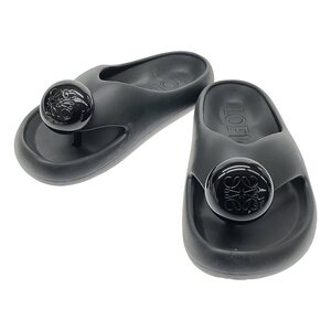 【美品】 LOEWE / ロエベ | FOAM SLIDE フォームスライドサンダル | 38 | ブラック | レディース