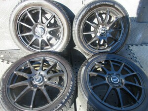 希少冬用!!A-TECH シュナイダー ガンメタ 超バリ溝 BLIZZAK VRX2 165/55 R15 195/45 R16 ホンダ S660 JW5 モデューロX α B a に