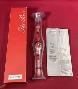 a102『SWATCH　SWISS　THE ROSE』1997 スウォッチ　ザ・ローズ　箱　説明書　付