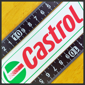 カストロール ステッカー 13×3.5 (cm) Castrol013 [●匿名配送● Oil エンジンオイル ロゴ イギリス モータースポーツ レーシング ]