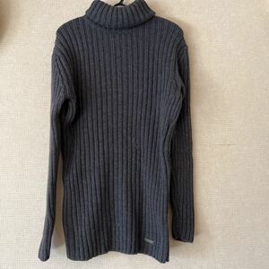 バーバリーブラックレーベル ロングニット ハイネック ニット BURBERRY BLACK LABEL セーター 羊毛 100% メンズ 洋服 トップス M サイズ2