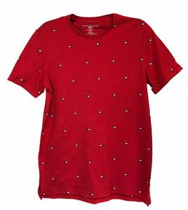 ts-09T3346-608Red-L トミーヒルフィガー TOMMY HILFIGER 半袖Ｔシャツ クルーネック ロゴ USサイズ レッド L