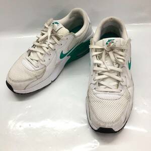 □NIKE W AIRMAX EXCEE スニーカー 24.5㎝ 白×緑 ナイキ レディース エアマックスエクシー CD5432-123 複数落札同梱OK B231225-3