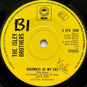 【試聴 7inch】The Isley Brothers / Highways Of My Life 7インチ 45 muro koco フリーソウル Joey Bada$$ Black Sheep