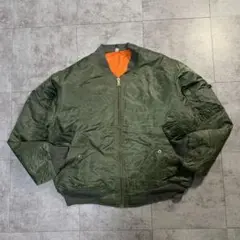 solid Vtg reversible ma-1 flight jacket