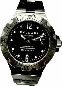 1円〜 Y 国際保証書付き BVLGARI ブルガリ ディアゴノ スクーバ プロフェッショナル SD40S メンズ 自動巻き 付属品有り 時計 32424039