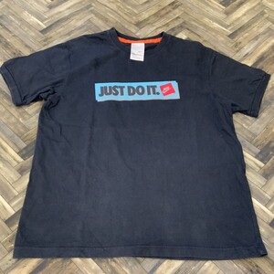 KE1114 JUST DO IT ナイキ ロゴ 半袖 Tシャツ ブラック L