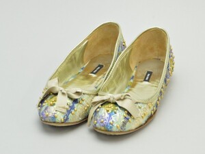 ミュウミュウ MIU MIU 金スタッズ パンプス 35 1/2サイズ ブルー レディース F-LSHOE4151