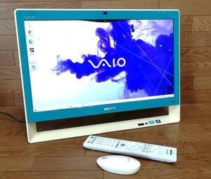 ＜213H120＞VAIO VPCJ249FJ【テレビ機能】(i7-2640M/8GB/2TB/ブルーレイ/21.5型Full-HD/Wifi/Office/win10)