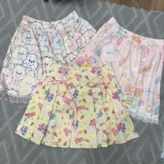 未使用✴︎ゆめかわ✷ロリータ✴︎ケアベア✴︎スカート✴︎3枚セット✴︎フリル✴︎リボン✴︎