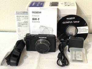 ★☆【ジャンク】 オリンパス OLYMPUS STYLUS SH-1 ブラック 予備バッテリー付 コンパクトデジタルカメラ 【当店保証無商品】☆★