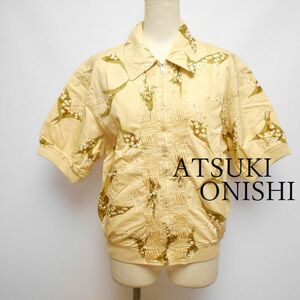 755173 ATSUKI ONISHI アツキオオニシ 花柄　ジップアップ 半袖 ジャケット 