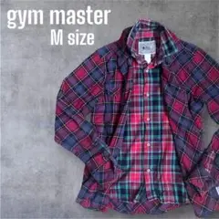 古着　gym master ジムマスター　フランネル　ネルシャツ　Mサイズ