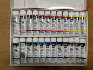 IY1832 LIQUITEX COLOR SET ベーシックカラー 20ml 24色 伝統色セット/絵の具/アクリル絵の具/リキテックス 新品未使用 現状品