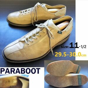 フランス製★パラブーツ/PARABOOT【11.5/29.0-30.0/ベージュブラウン】スワールモカ/本革カジュアルシューズ/レザースニーカー/shoes◆pL32