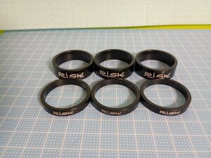 中華 ヘッドスペーサー 1-1/8(28.6mm) 5mm*3個 10mm*3個 アルミ製 3