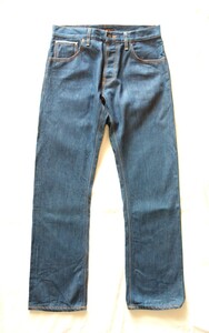 即決 ヌーディージーンズ NUDIE JEANS NJ2679 EASY EMAIL カシミア混 赤耳 デニム パンツ ジーンズ サイズ 32 x 32