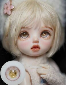 ドール グラスアイ 人形 BJD ピンクゴールド　18mm MSD SD A品