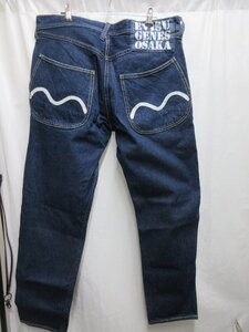 ▲1000円～エヴィス　EVISU GENES OSAKA カモメペイントデニム　サイズ34