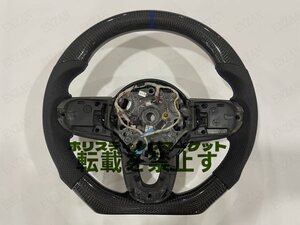 BMW MINI F54 F55 F56 F57 F60 F61 ハンドル カーボン　ブラックカーボン　ステアリング　1個　青いセンターライン　