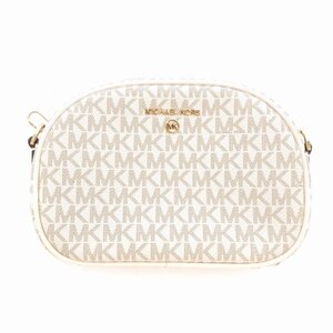 マイケルコース MICHAEL KORS 美品 ショルダーバッグ ポシェット MKロゴ PVC バニラ 32S1GT9C0B /TZ 1115 レディース