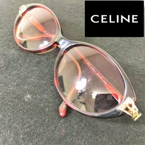 セリーヌ/サングラス/レッド系/clf-924j/ロゴマーク/レディース?/celine/眼鏡/日よけ/日焼け対策/ゴールド金具