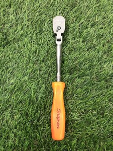 【中古品】★Snap-on 1/4" (6.3mm)ロングフレックスラチェットハンドル THLFD72　　_ITOCM69XYHNK_