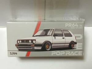 ポップレース 1/64 フォルクスワーゲン ゴルフⅡ GTI ホワイト PR640071