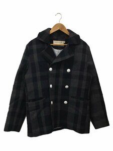 MAISON KITSUNE◆ピーコート/52/ウール/GRY/チェック/KMO-0450-B//