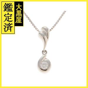 JEWELRY ジュエリー ネックレス PT850 プラチナ ダイヤモンド0.08カラット 4.2g 2143000699251 【432】