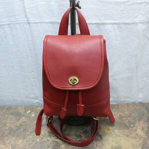 OLD COACH TURN LOCK LEATHER MINI RUCK SUCK MADE IN USA/オールドコーチターンロックレザーミニリュックサック