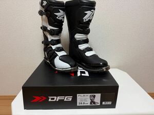 DFG フレックスブーツ　ブラック／ホワイト　28cm オフロード オフロードブーツ