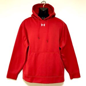 美品☆UNDER ARMOUR/アンダーアーマー☆スウェット/パーカー☆裏起毛/ジャケット/ジャージ/赤/L