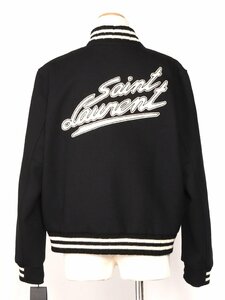 サンローラン テディジャケット ウール ブルゾン ブラック サイズ48 SAINT LAURENT Teddy Jacket in Wool 625918 Y180W 1000 新品