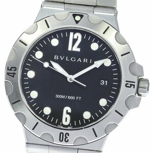 訳あり ブルガリ BVLGARI DP41SSD ディアゴノ デイト 自動巻き メンズ 保証書付き_776300【ev10】