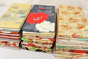 正絹 袋帯 まとめて 大量 40枚 作家物 明綴れ ふくれ織 西陣織 豪華 刺繍 金銀糸 等 着用可能多数 リメイク素材 にも ★いろどり★2