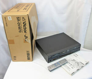 A735 ジャンク品 Mini DV&HDD&DVDビデオレコーダー Victor/ビクター SR-DVM70 電源ON確認 元箱つき リモコンつき RM-SDR024J 取説つき θ