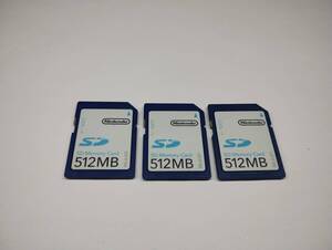  3枚セット　512MB　メガバイト　Nintendo　SDカード　メモリーカード