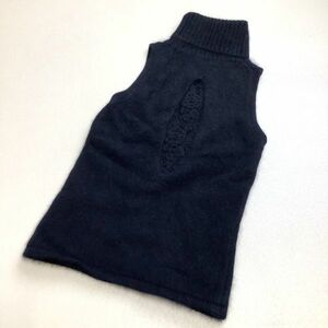 【滑らかなアンゴラ】良品 BLACK by moussy ブラックバイマウジー エビちゃんモデル 蛯原友理 タートルネックニット 花柄レース 2 M