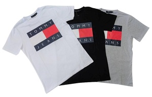 メンズ レディース TOMMY HILFIGER 半袖Tシャツ ホワイト XL カジュアル ストリートウェア サマー 2023 人気 韓国風ファッション y2k