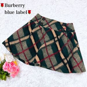 美品 BURBERRY BLUE LABEL バーバリーブルーレーベル ノバチェック スカート ミニスカート 36 S