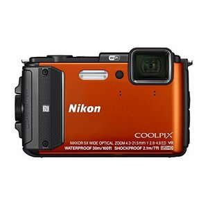 Nikon - Coolpix AW130 16.0メガピクセル 防水デジタルカメラ-オレンジ(中古品)
